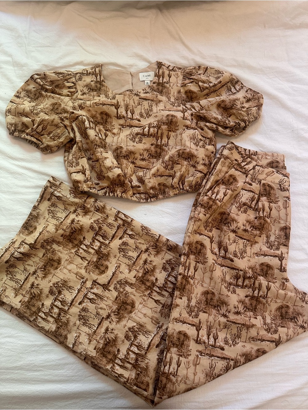 Cami NYC Two-Piece Desert Print Set Size XS/S